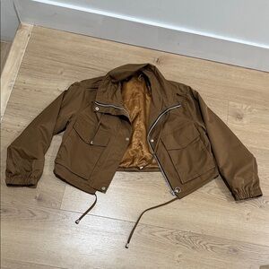 Brown Cropped Jacket
